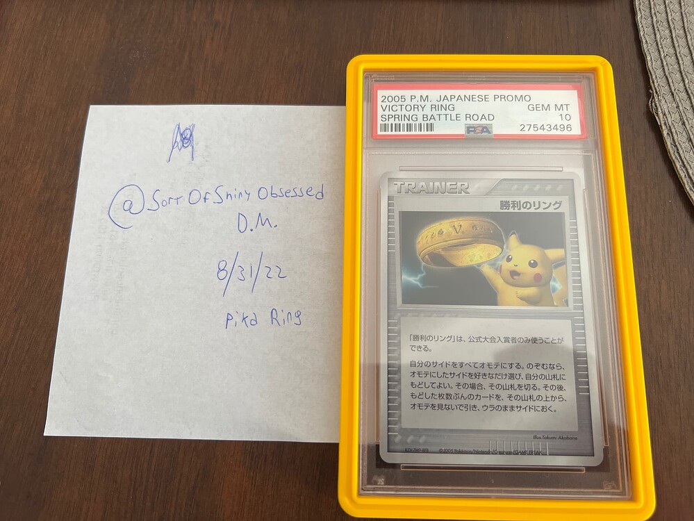 WTB: 2005-6 Pikachu Victory Ring PSA 10 - Buy & Trade - Elite Fourum