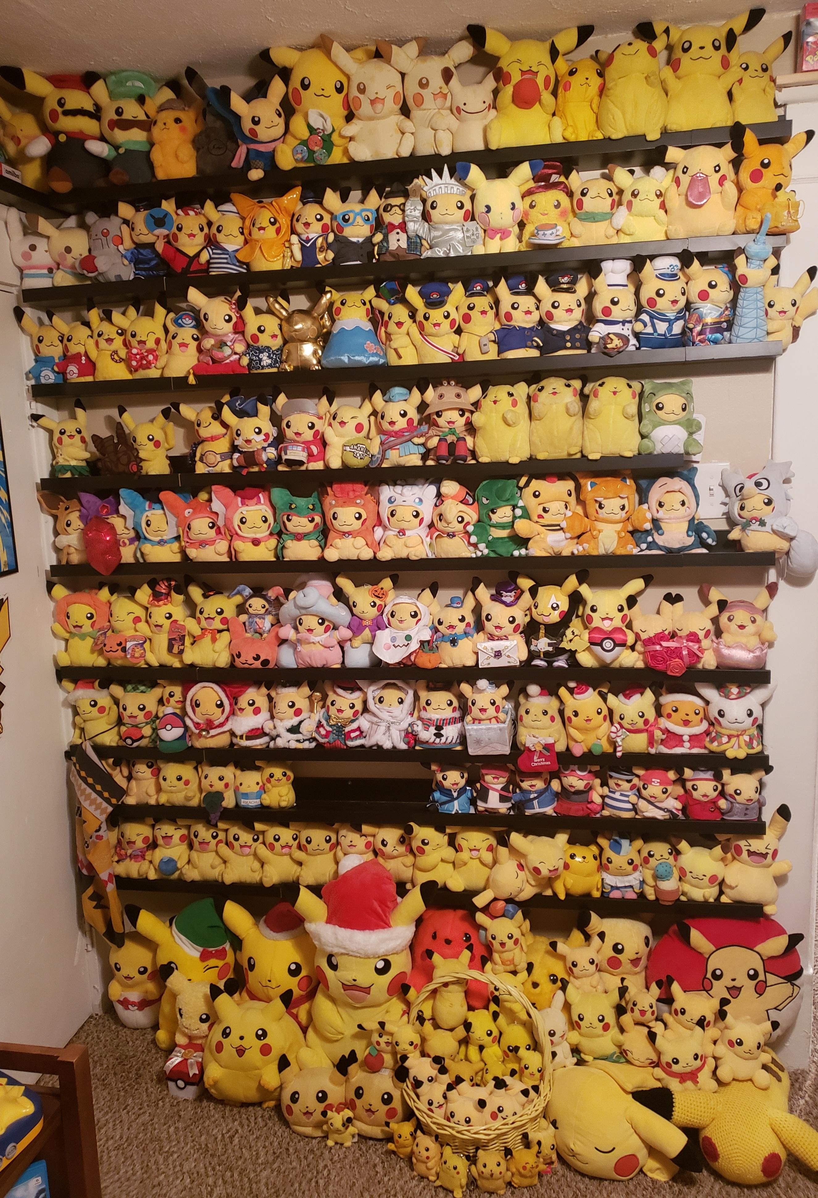 Pokemon Plush display shelves  Stuffed animal displays, Cool kids  bedrooms, Pokemon room