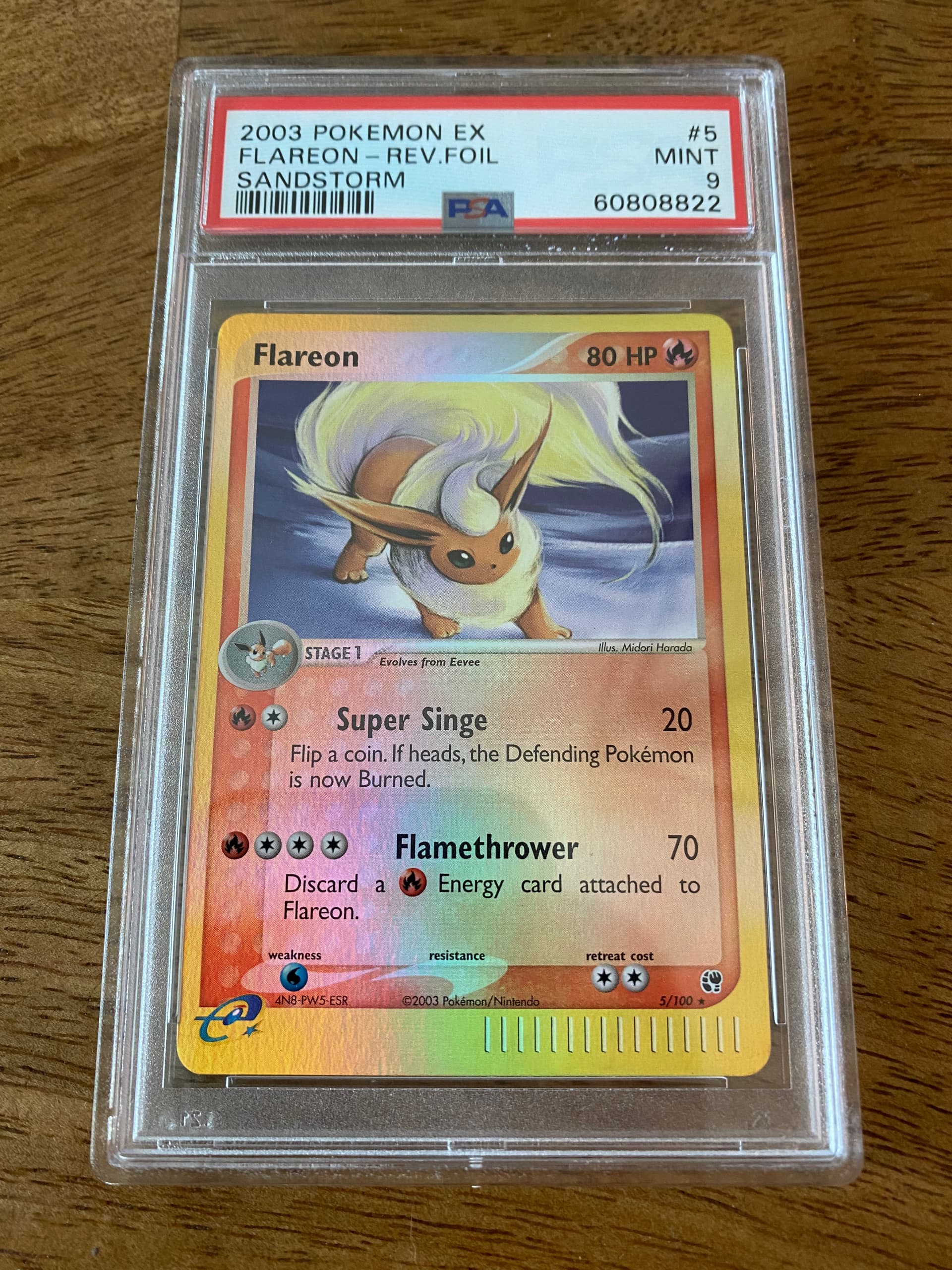 PSA 8 Flareon Stamped EX Unseen Forces deals Pokémon Card Graded